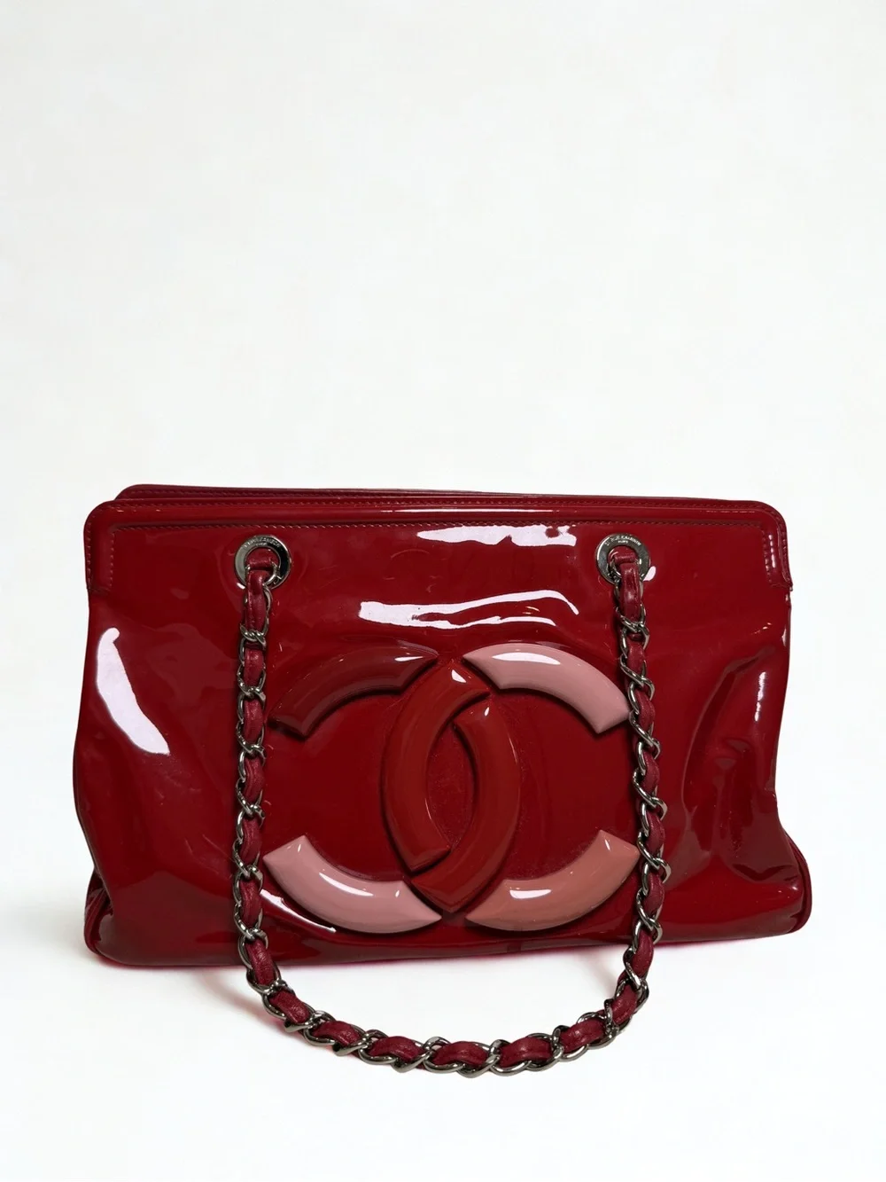 CHANEL Patent Leather Cambon Ligne Tote  Circa 2004–2006
